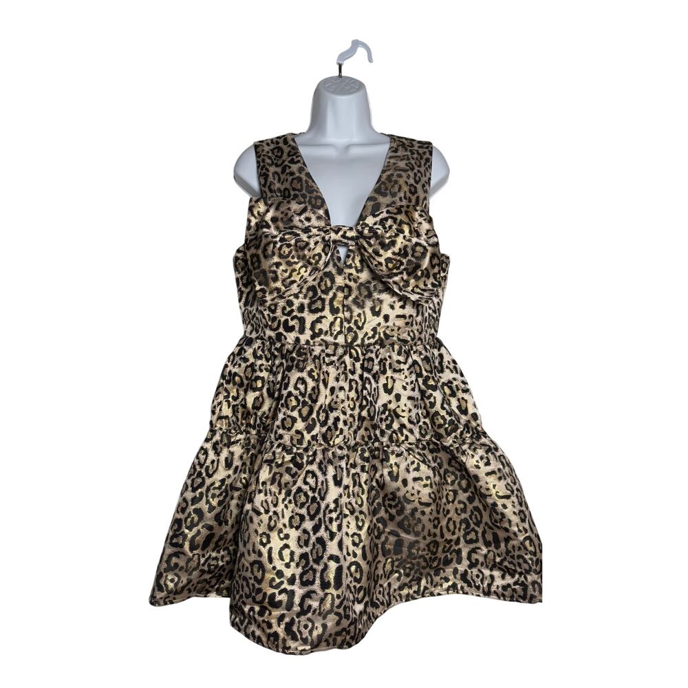 Fate Dress Quick Chat Animal Print Mini Dress Jacquard Size LARGE